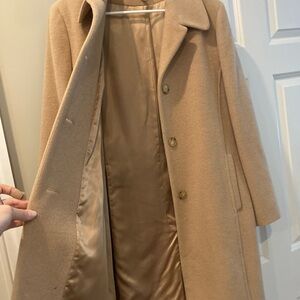 Larry Levine Camel Wool Coat